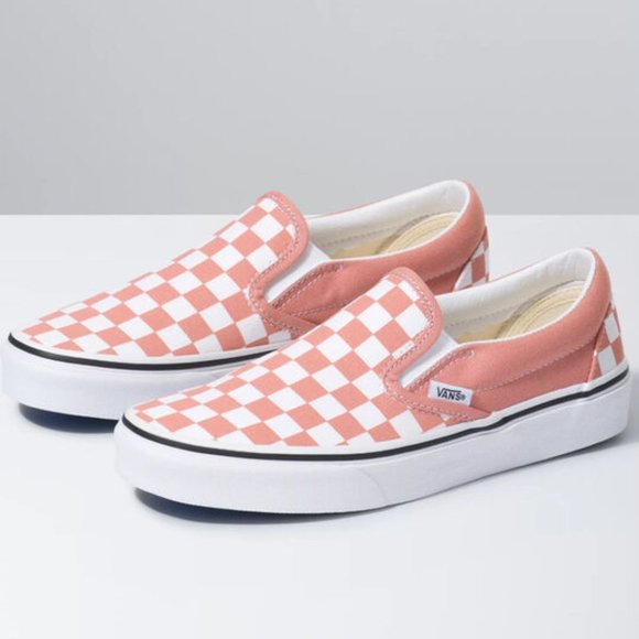 vans rose dawn checkerboard